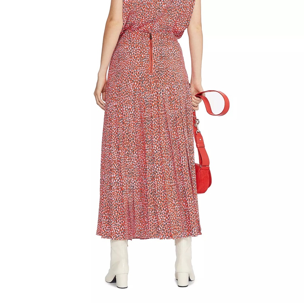 NWT Ted Baker Zandi Printed Knife Pleat Split Midi Skirt Size 6 (2XL) - Picture 6 of 12